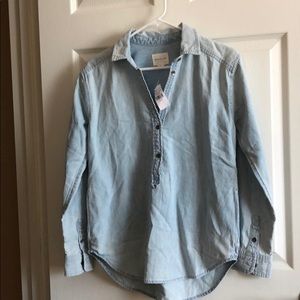 NEW Denim Popover Blouse